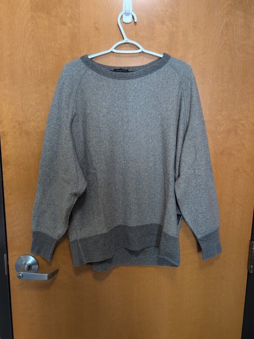 Rag & Bone Sweater Women's XS Gray Crewneck Pullover Solid Cotton Casual